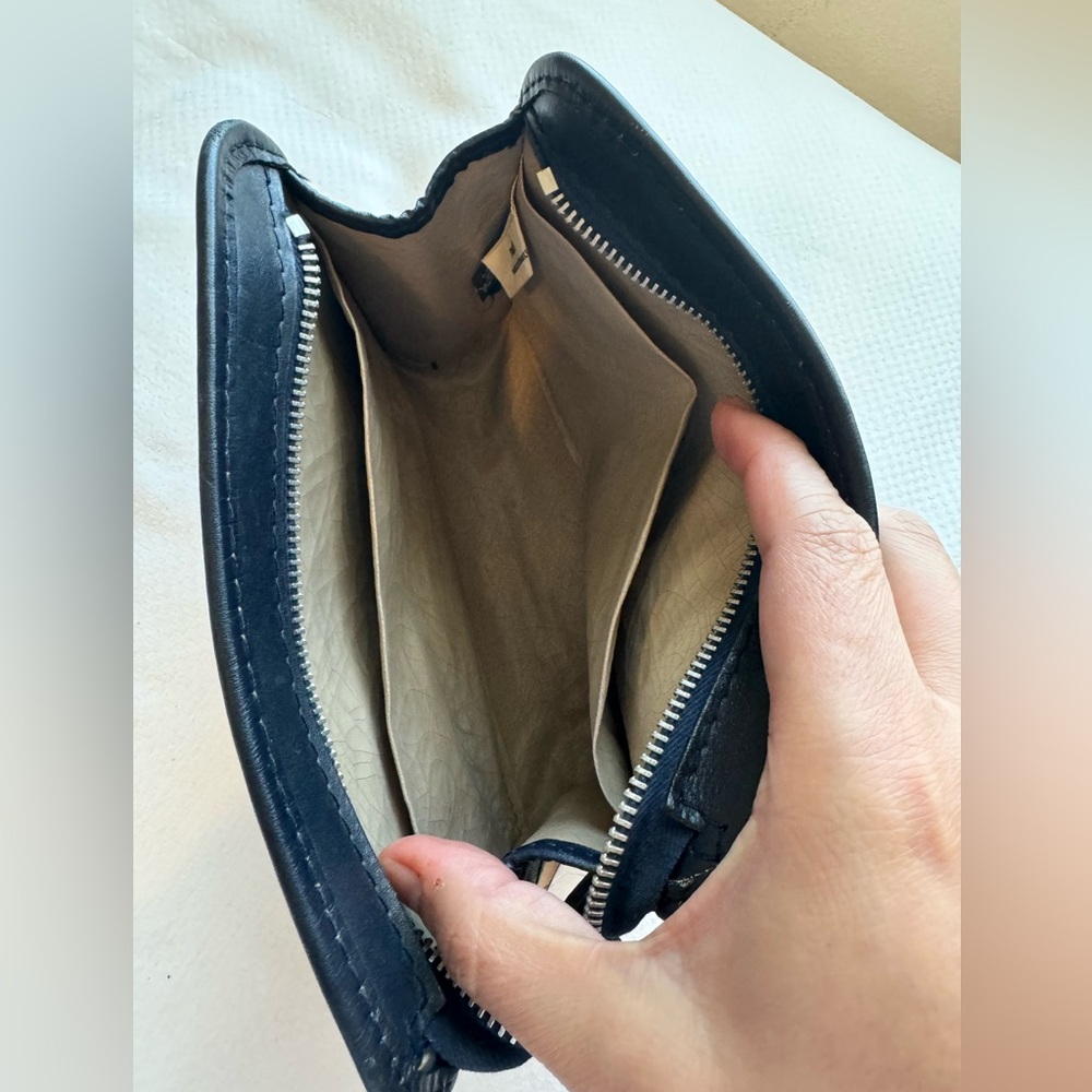 Dior Blue and Tan Clutch - Picture 4 of 16